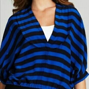 Bcbg blue stripe top